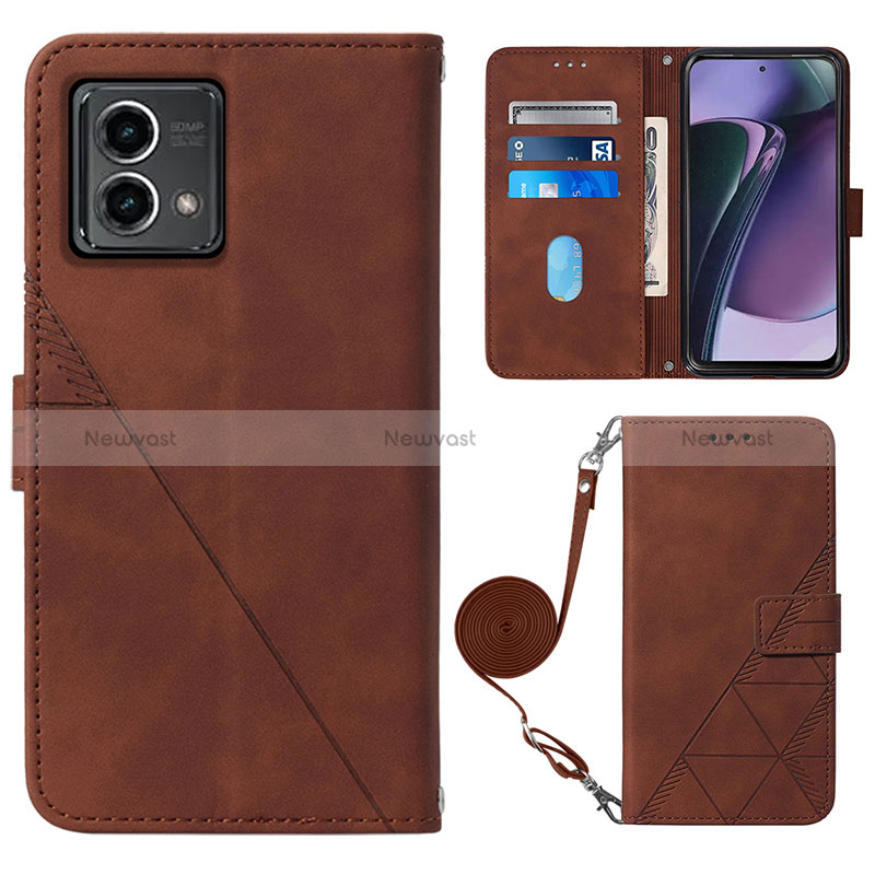 Leather Case Stands Flip Cover Holder Y01B for Motorola Moto G Stylus (2023) 4G