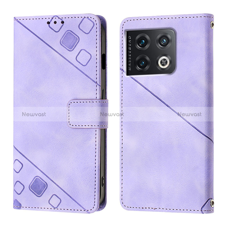 Leather Case Stands Flip Cover Holder Y01B for OnePlus 10 Pro 5G