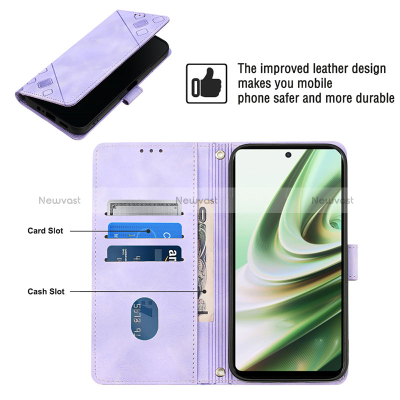 Leather Case Stands Flip Cover Holder Y01B for OnePlus Nord CE 3 Lite 5G