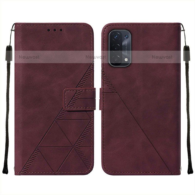 Leather Case Stands Flip Cover Holder Y01B for OnePlus Nord N200 5G