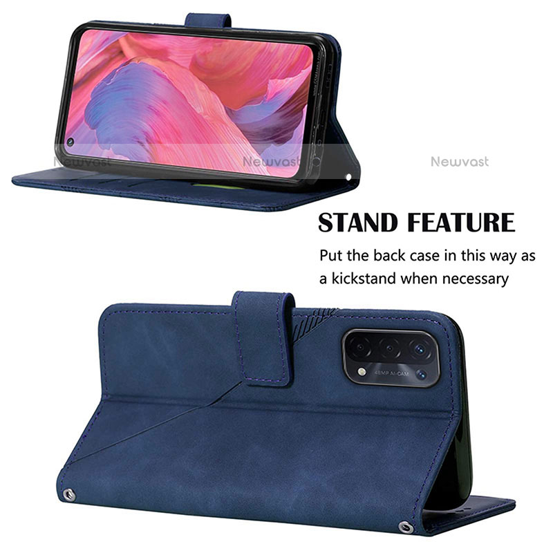 Leather Case Stands Flip Cover Holder Y01B for OnePlus Nord N200 5G