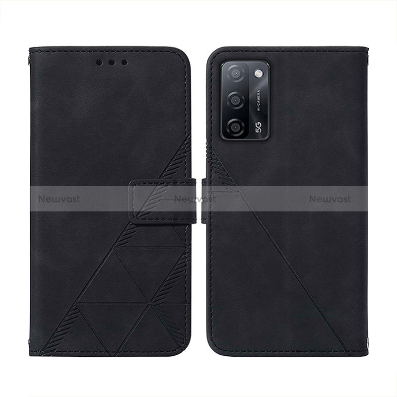 Leather Case Stands Flip Cover Holder Y01B for Oppo A53s 5G