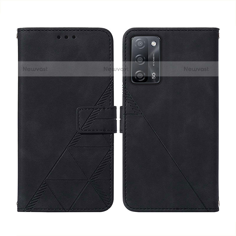 Leather Case Stands Flip Cover Holder Y01B for Oppo A55 5G