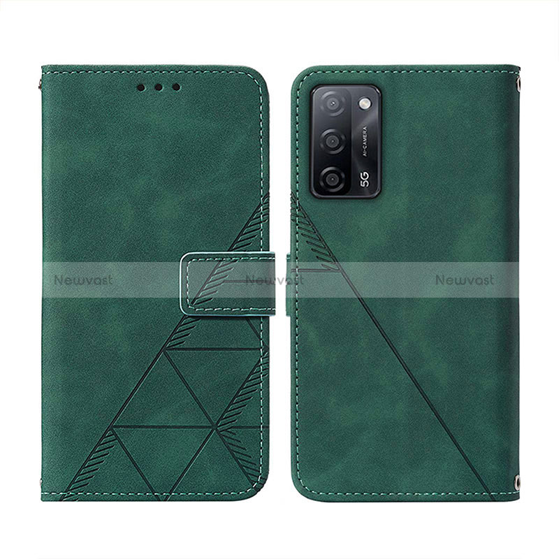 Leather Case Stands Flip Cover Holder Y01B for Oppo A56 5G