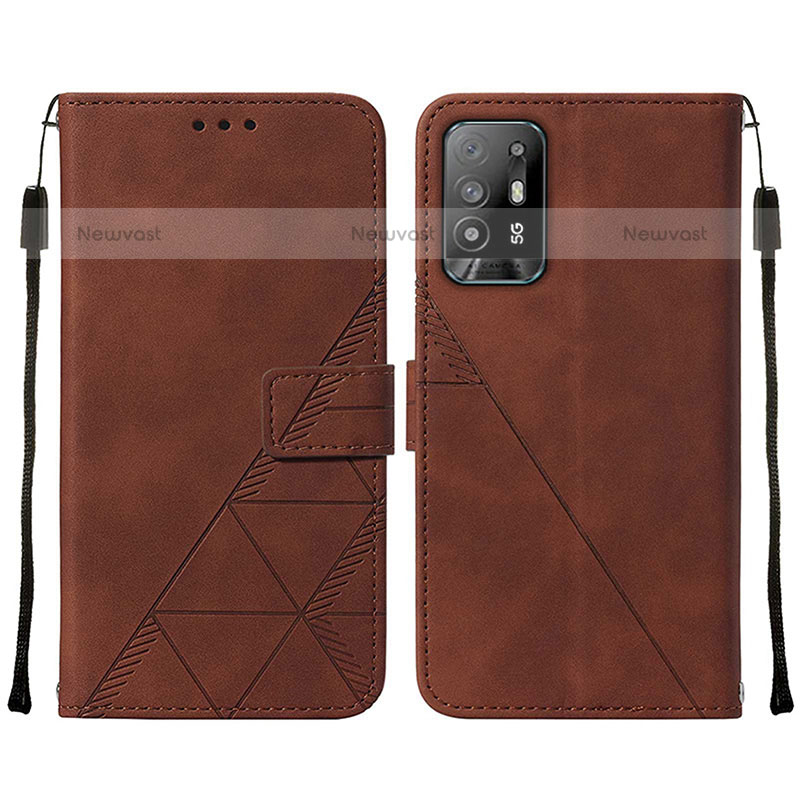 Leather Case Stands Flip Cover Holder Y01B for Oppo A94 5G