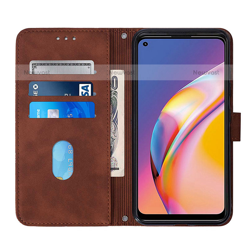 Leather Case Stands Flip Cover Holder Y01B for Oppo A95 5G