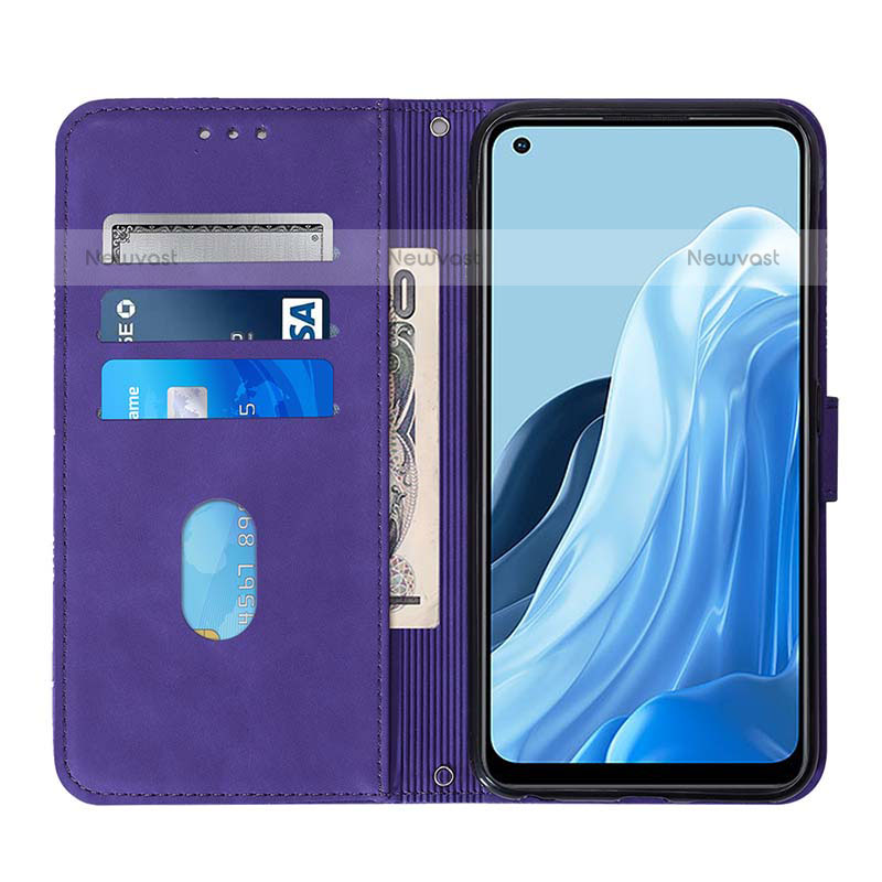 Leather Case Stands Flip Cover Holder Y01B for Oppo F21 Pro 4G