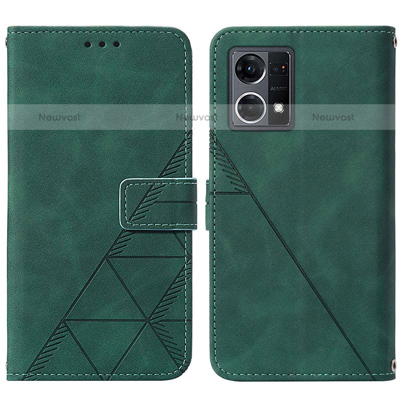 Leather Case Stands Flip Cover Holder Y01B for Oppo F21s Pro 4G