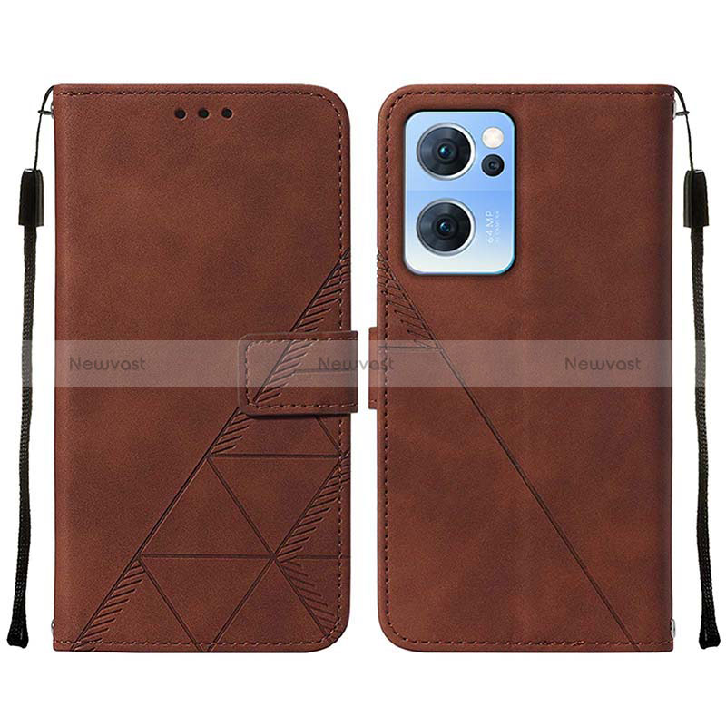 Leather Case Stands Flip Cover Holder Y01B for Oppo Find X5 Lite 5G