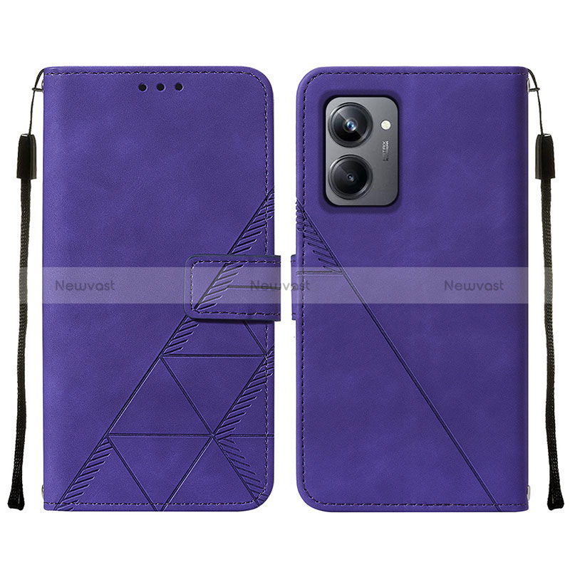 Leather Case Stands Flip Cover Holder Y01B for Realme 10 Pro 5G