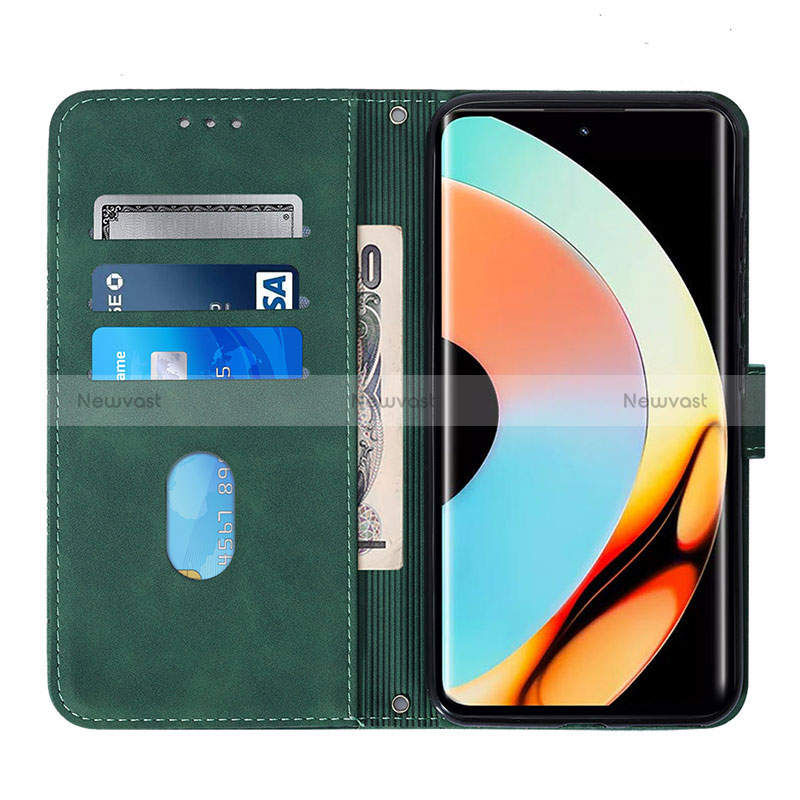 Leather Case Stands Flip Cover Holder Y01B for Realme 10 Pro+ Plus 5G