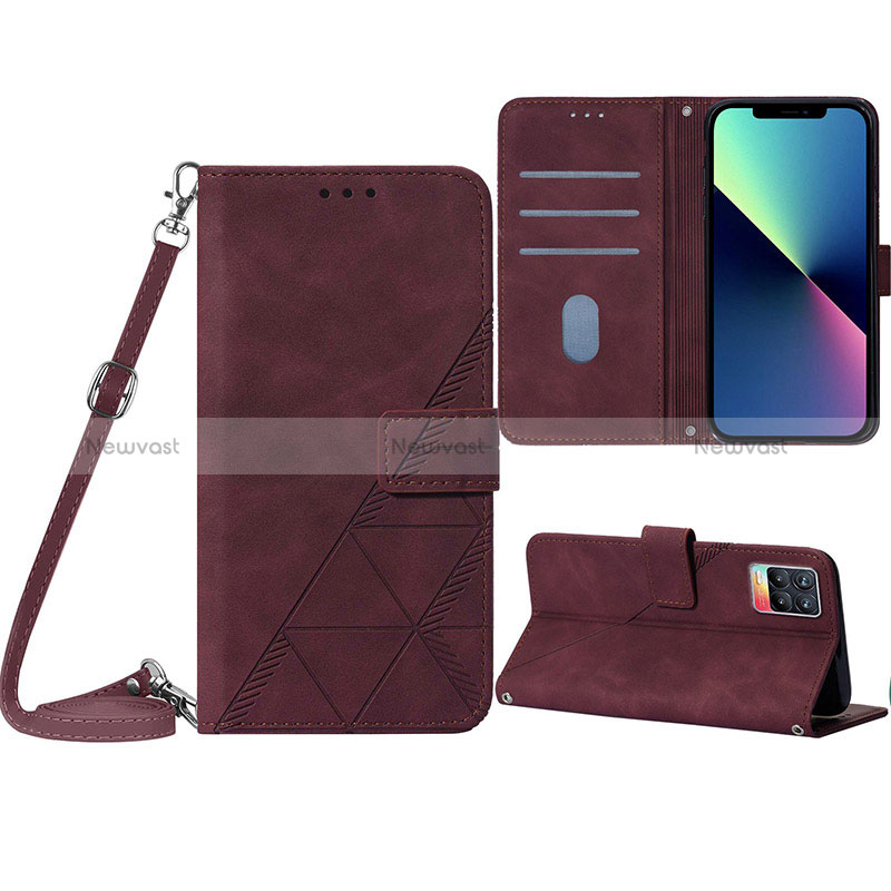 Leather Case Stands Flip Cover Holder Y01B for Realme 8 4G