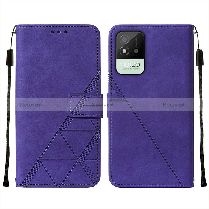 Leather Case Stands Flip Cover Holder Y01B for Realme C20