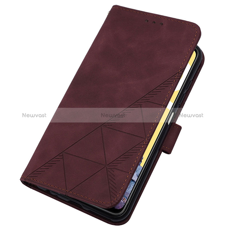 Leather Case Stands Flip Cover Holder Y01B for Realme C55