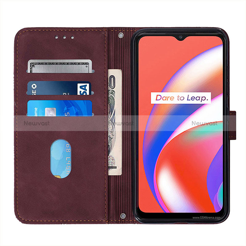 Leather Case Stands Flip Cover Holder Y01B for Realme Narzo 20