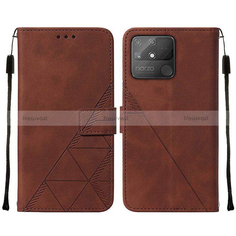 Leather Case Stands Flip Cover Holder Y01B for Realme Narzo 50A