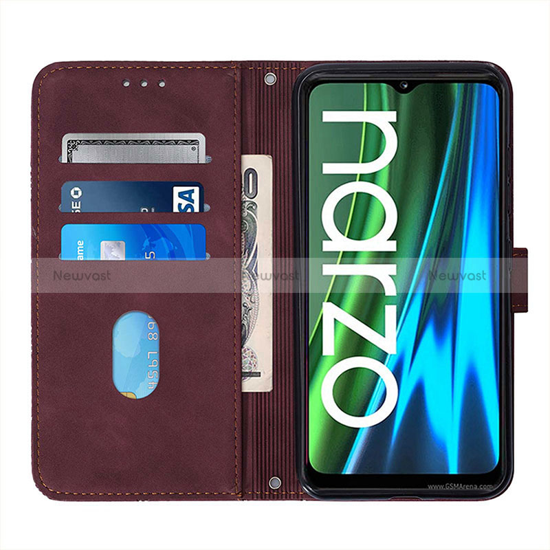 Leather Case Stands Flip Cover Holder Y01B for Realme Narzo 50i