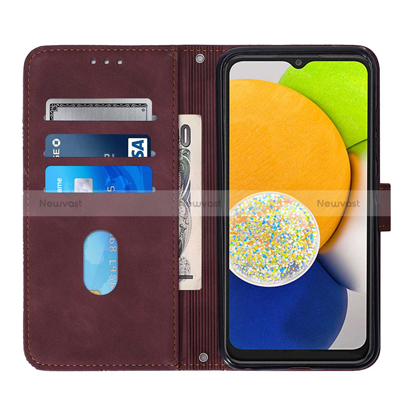 Leather Case Stands Flip Cover Holder Y01B for Samsung Galaxy A03