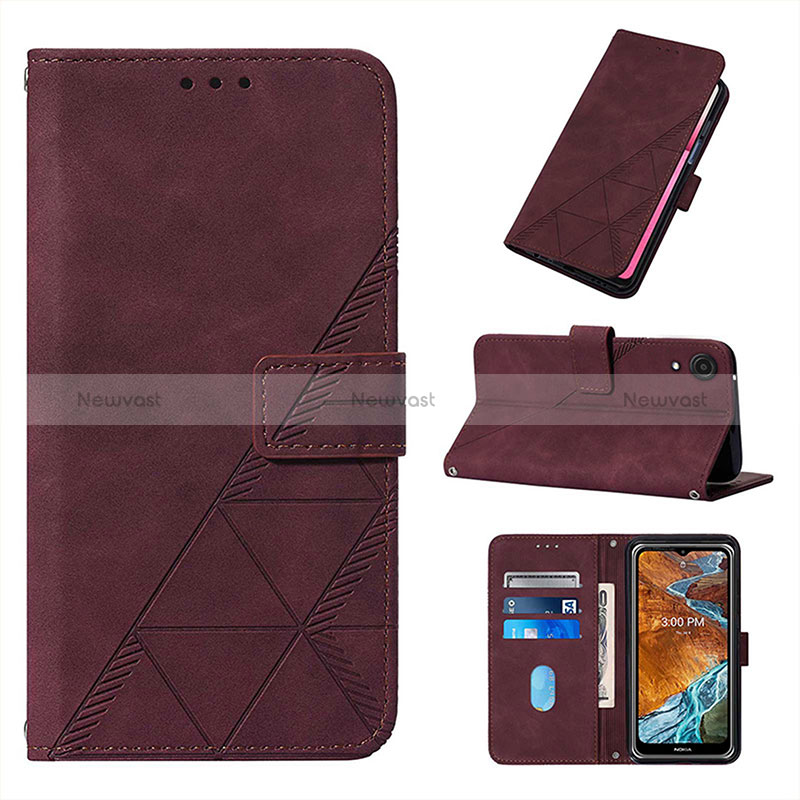 Leather Case Stands Flip Cover Holder Y01B for Samsung Galaxy A03 Core