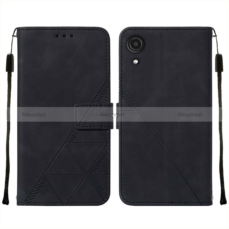 Leather Case Stands Flip Cover Holder Y01B for Samsung Galaxy A03 Core