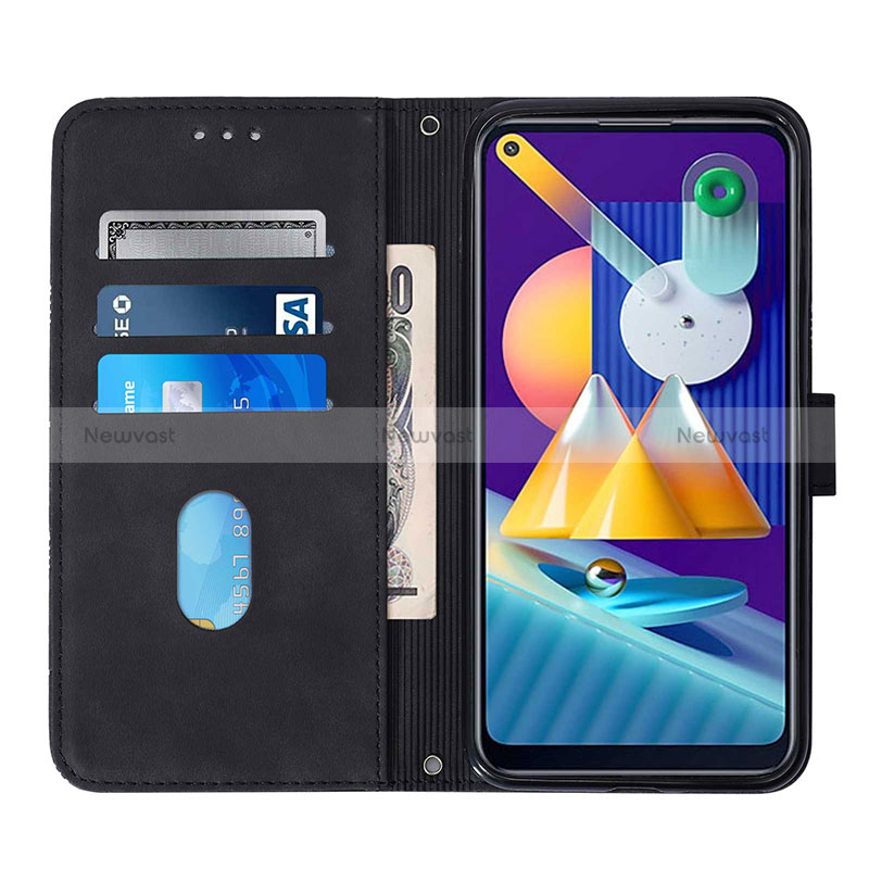 Leather Case Stands Flip Cover Holder Y01B for Samsung Galaxy A11