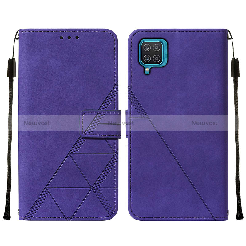 Leather Case Stands Flip Cover Holder Y01B for Samsung Galaxy A12 5G