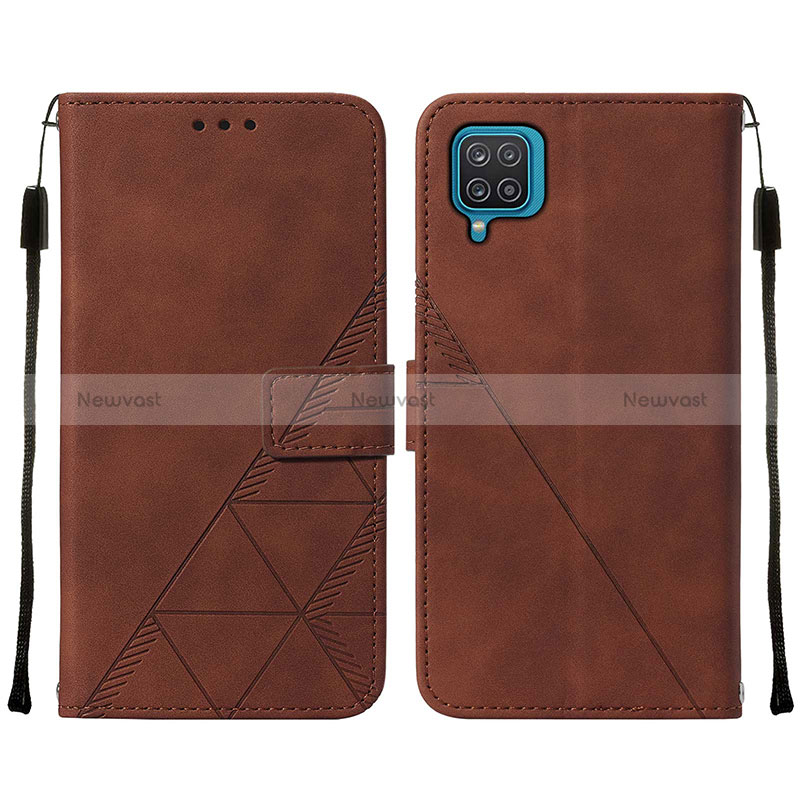 Leather Case Stands Flip Cover Holder Y01B for Samsung Galaxy A12 5G