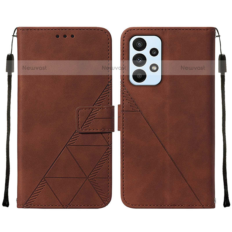 Leather Case Stands Flip Cover Holder Y01B for Samsung Galaxy A23 5G