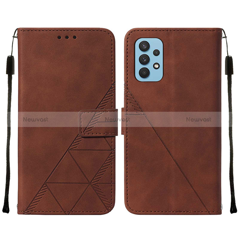 Leather Case Stands Flip Cover Holder Y01B for Samsung Galaxy A32 4G