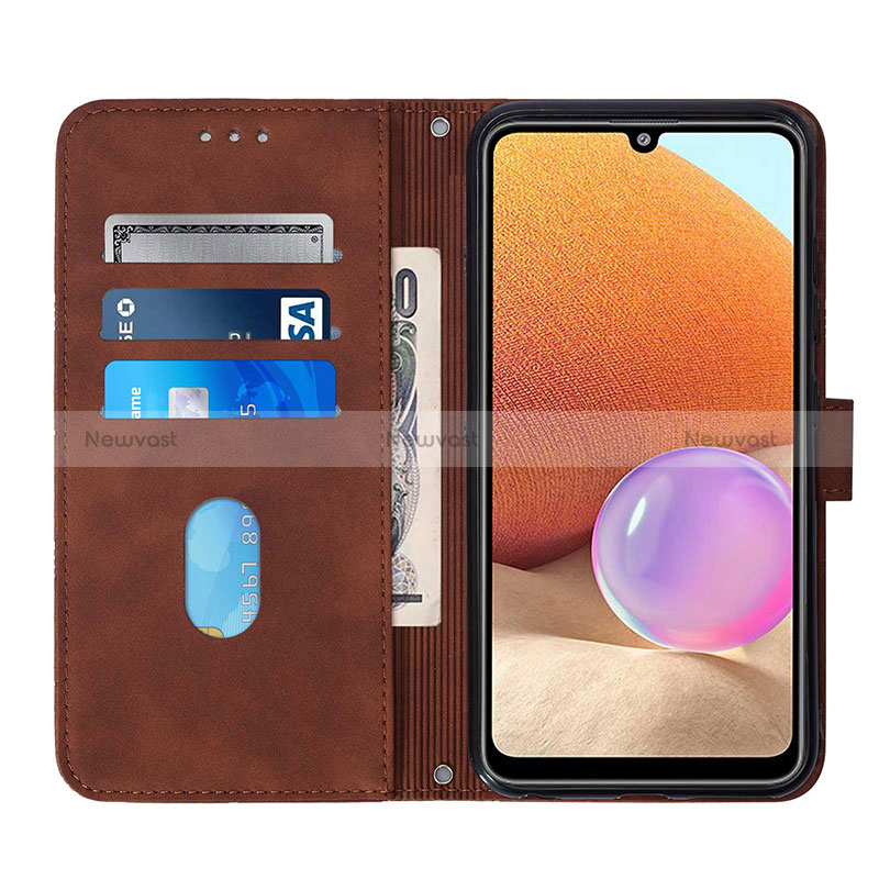 Leather Case Stands Flip Cover Holder Y01B for Samsung Galaxy A32 5G