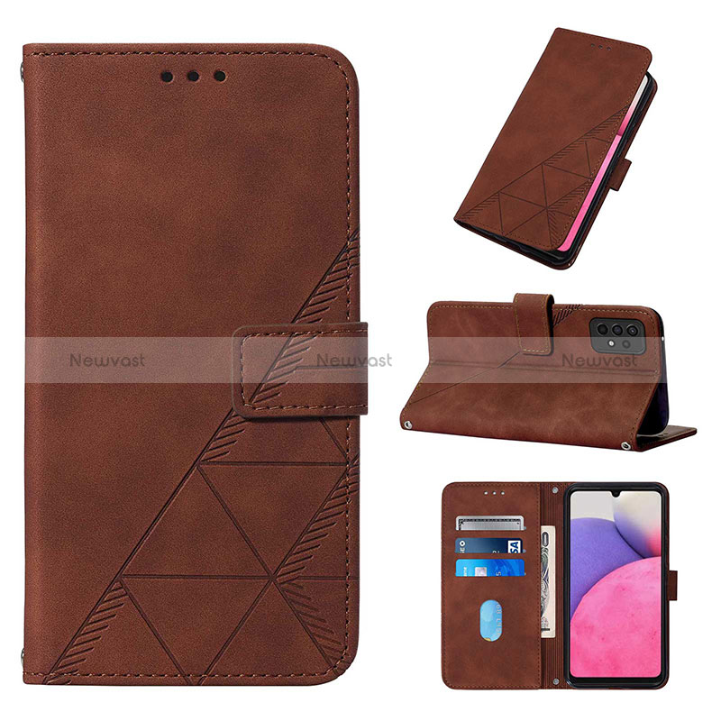 Leather Case Stands Flip Cover Holder Y01B for Samsung Galaxy A33 5G