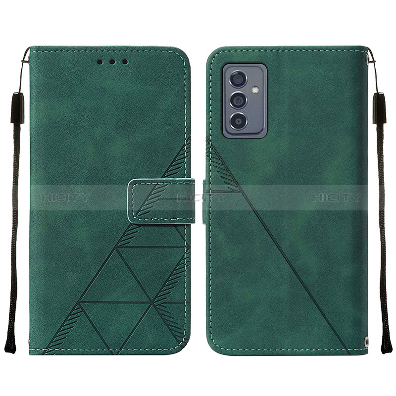 Leather Case Stands Flip Cover Holder Y01B for Samsung Galaxy A34 5G Green