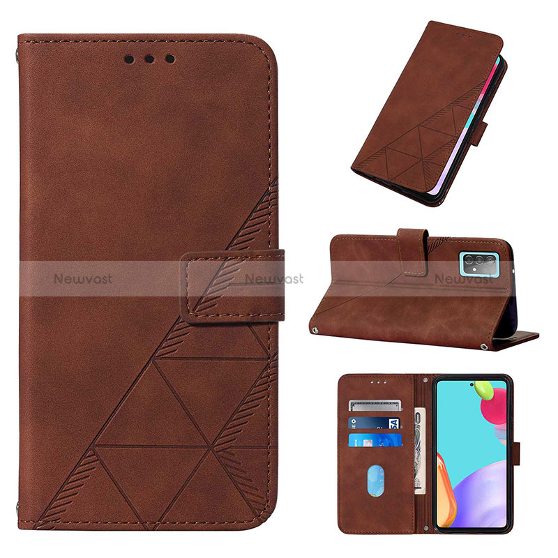 Leather Case Stands Flip Cover Holder Y01B for Samsung Galaxy A52 4G