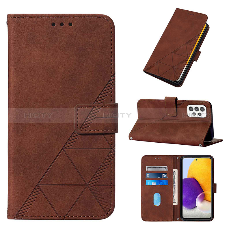 Leather Case Stands Flip Cover Holder Y01B for Samsung Galaxy A72 5G