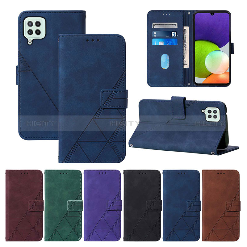 Leather Case Stands Flip Cover Holder Y01B for Samsung Galaxy F22 4G