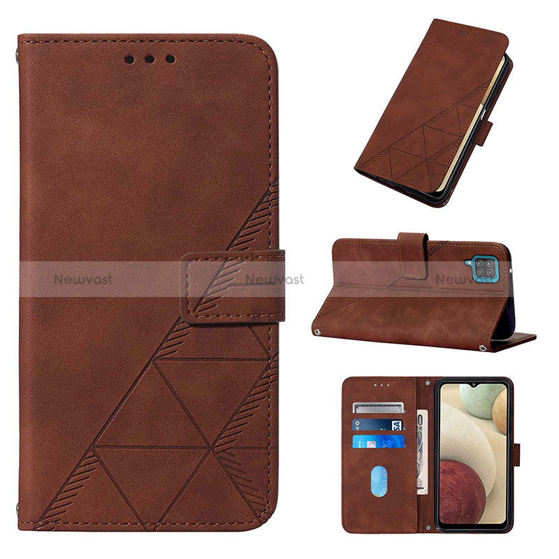 Leather Case Stands Flip Cover Holder Y01B for Samsung Galaxy M12