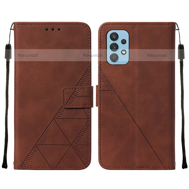 Leather Case Stands Flip Cover Holder Y01B for Samsung Galaxy M32 5G