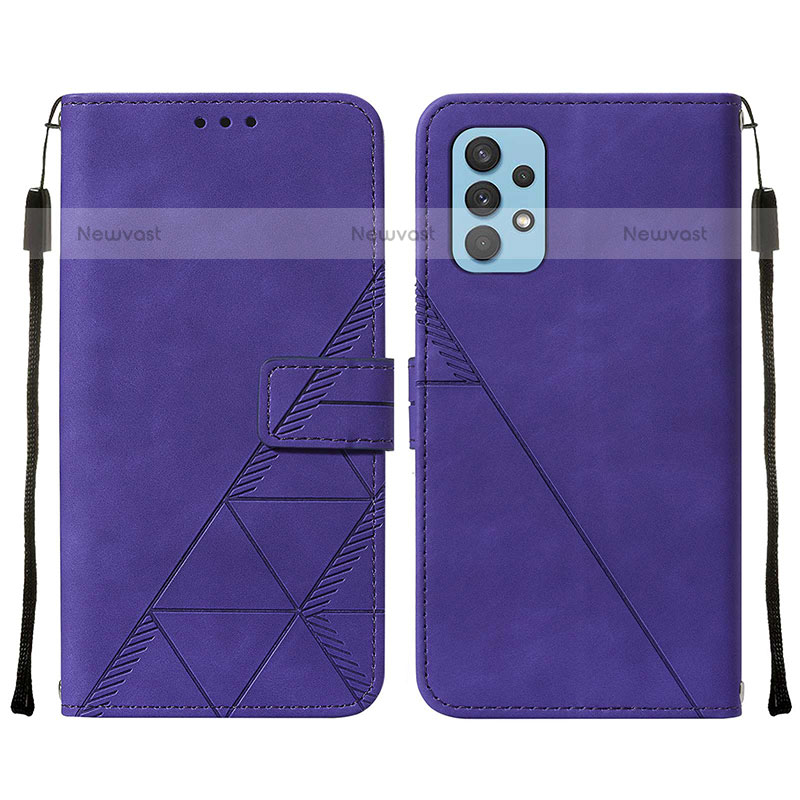 Leather Case Stands Flip Cover Holder Y01B for Samsung Galaxy M32 5G