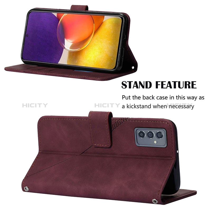 Leather Case Stands Flip Cover Holder Y01B for Samsung Galaxy M54 5G