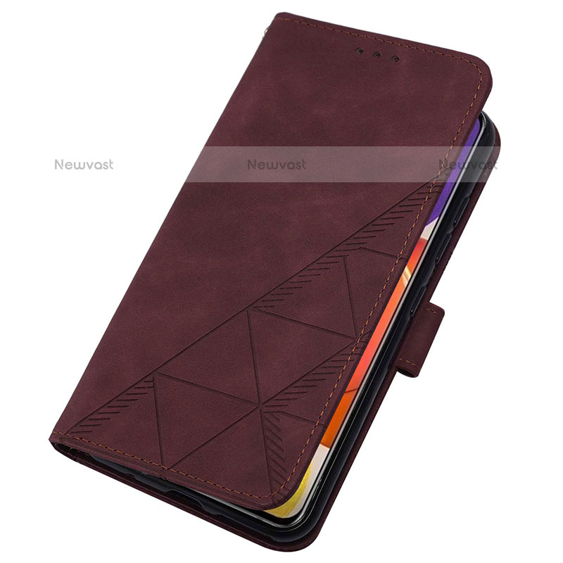 Leather Case Stands Flip Cover Holder Y01B for Samsung Galaxy Quantum2 5G