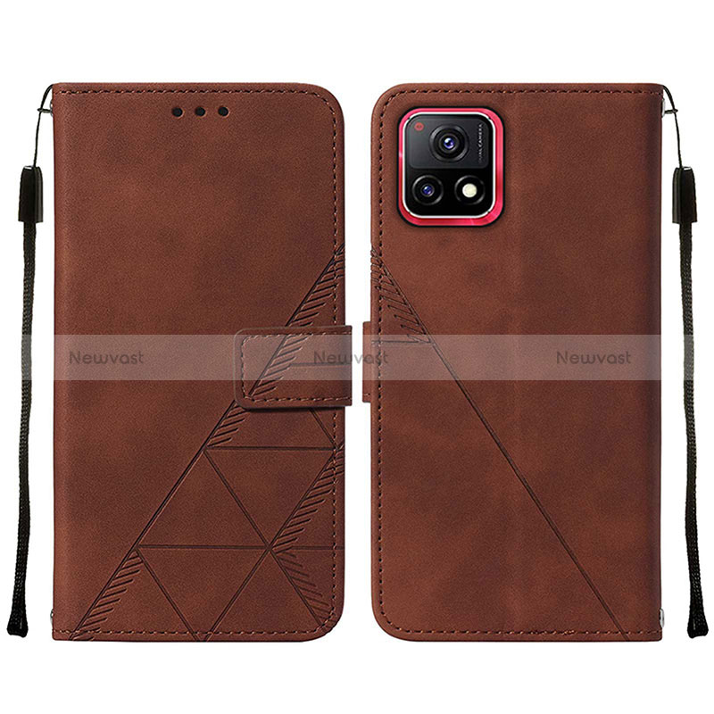 Leather Case Stands Flip Cover Holder Y01B for Vivo iQOO U3 5G