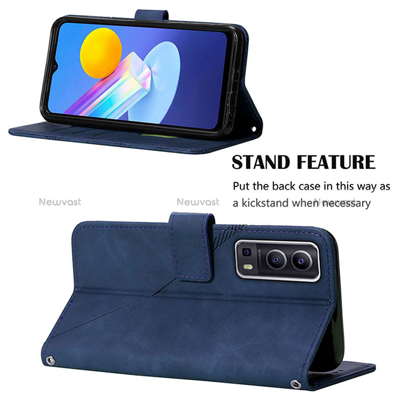 Leather Case Stands Flip Cover Holder Y01B for Vivo iQOO Z3 5G