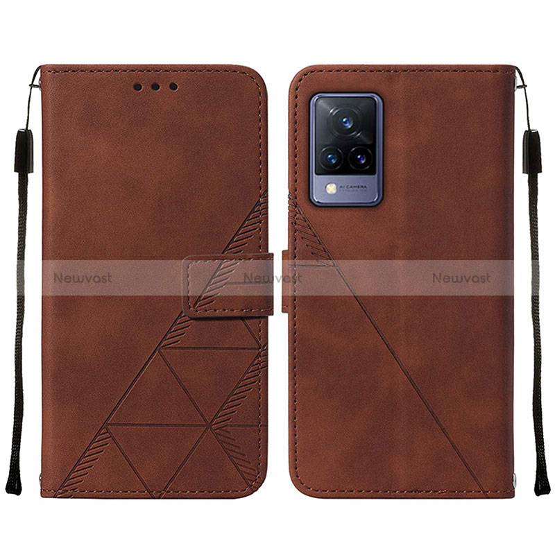 Leather Case Stands Flip Cover Holder Y01B for Vivo V21 5G