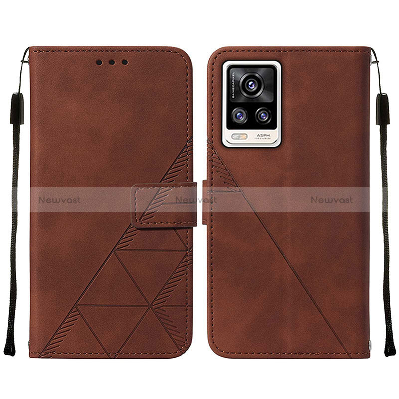 Leather Case Stands Flip Cover Holder Y01B for Vivo V21e 4G