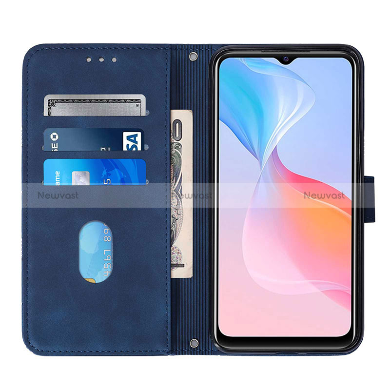 Leather Case Stands Flip Cover Holder Y01B for Vivo Y21