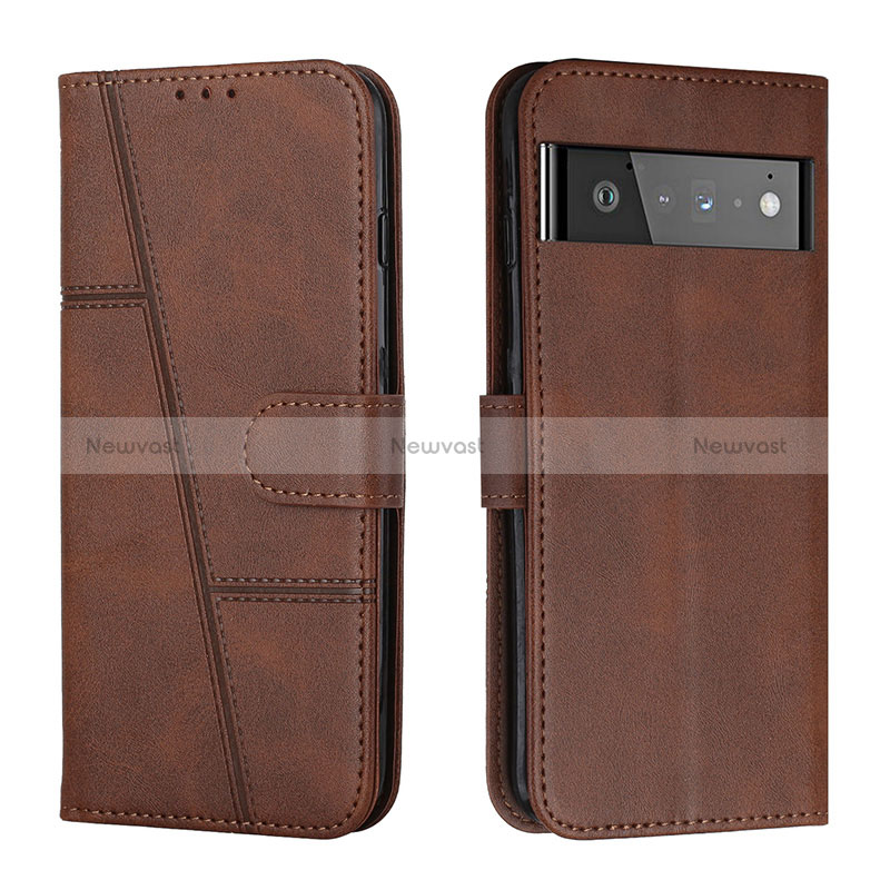 Leather Case Stands Flip Cover Holder Y01X for Google Pixel 6 Pro 5G