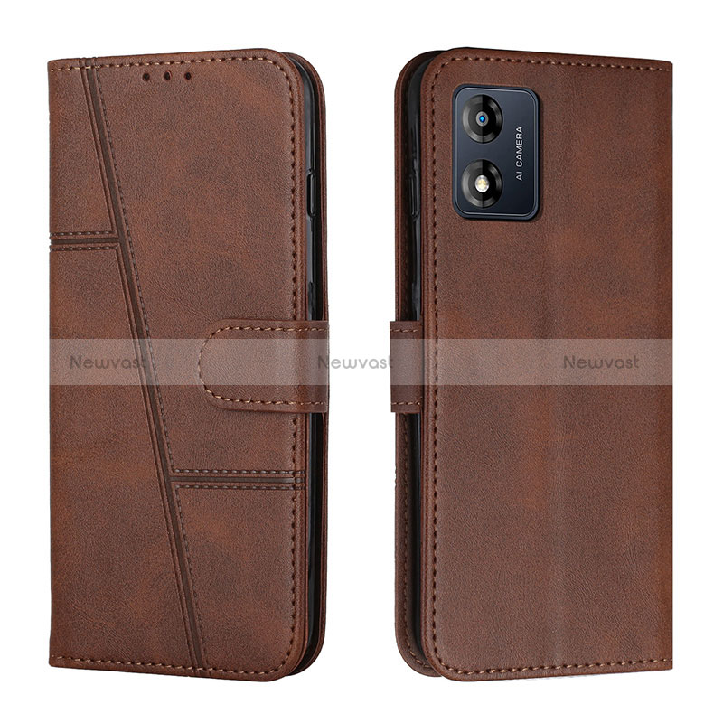 Leather Case Stands Flip Cover Holder Y01X for Motorola Moto E13