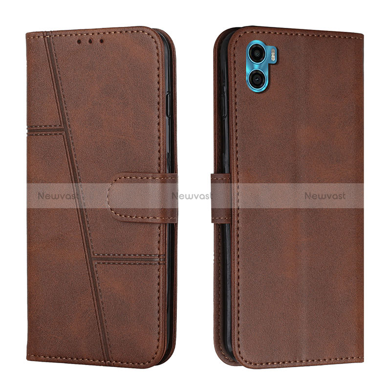 Leather Case Stands Flip Cover Holder Y01X for Motorola Moto E22S