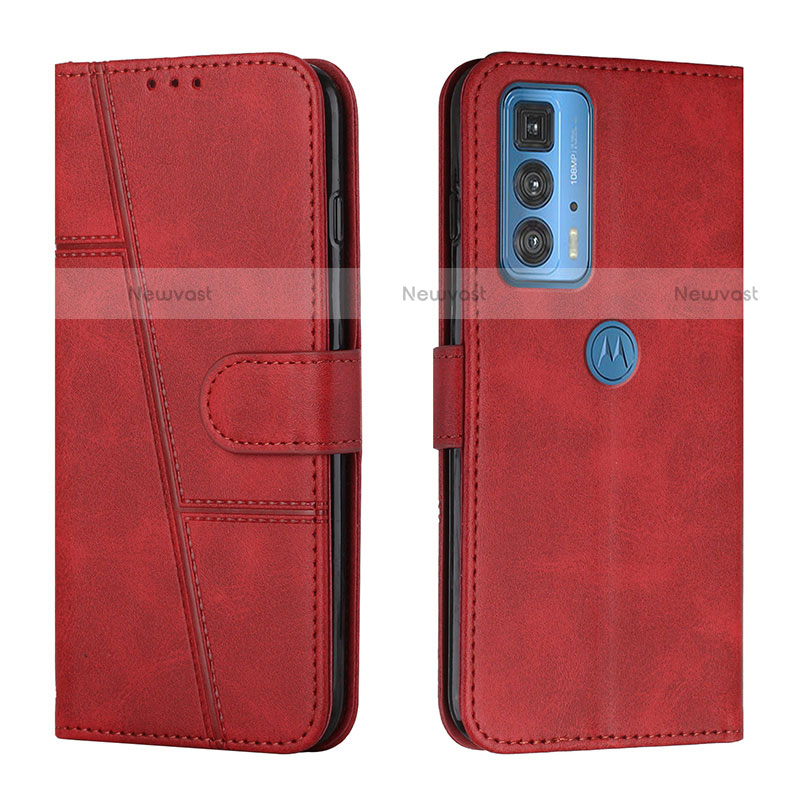 Leather Case Stands Flip Cover Holder Y01X for Motorola Moto Edge 20 Pro 5G