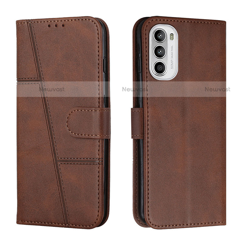 Leather Case Stands Flip Cover Holder Y01X for Motorola Moto Edge (2022) 5G